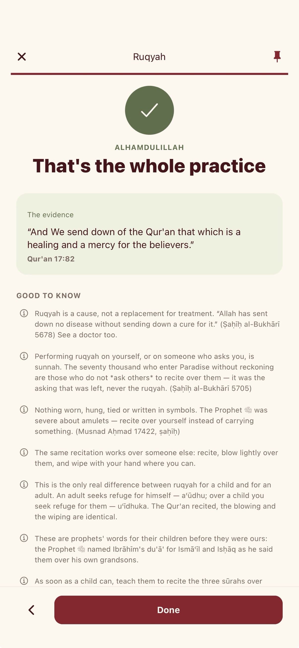 The end of a ritual: the Qur'anic evidence and notes that are good to know